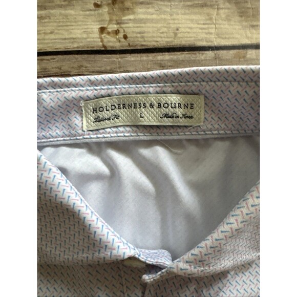 Holderness & Bourne The Demaret Golf Tee "a" Short-Sleeve Polo Shirt Large White - Picture 4 of 8